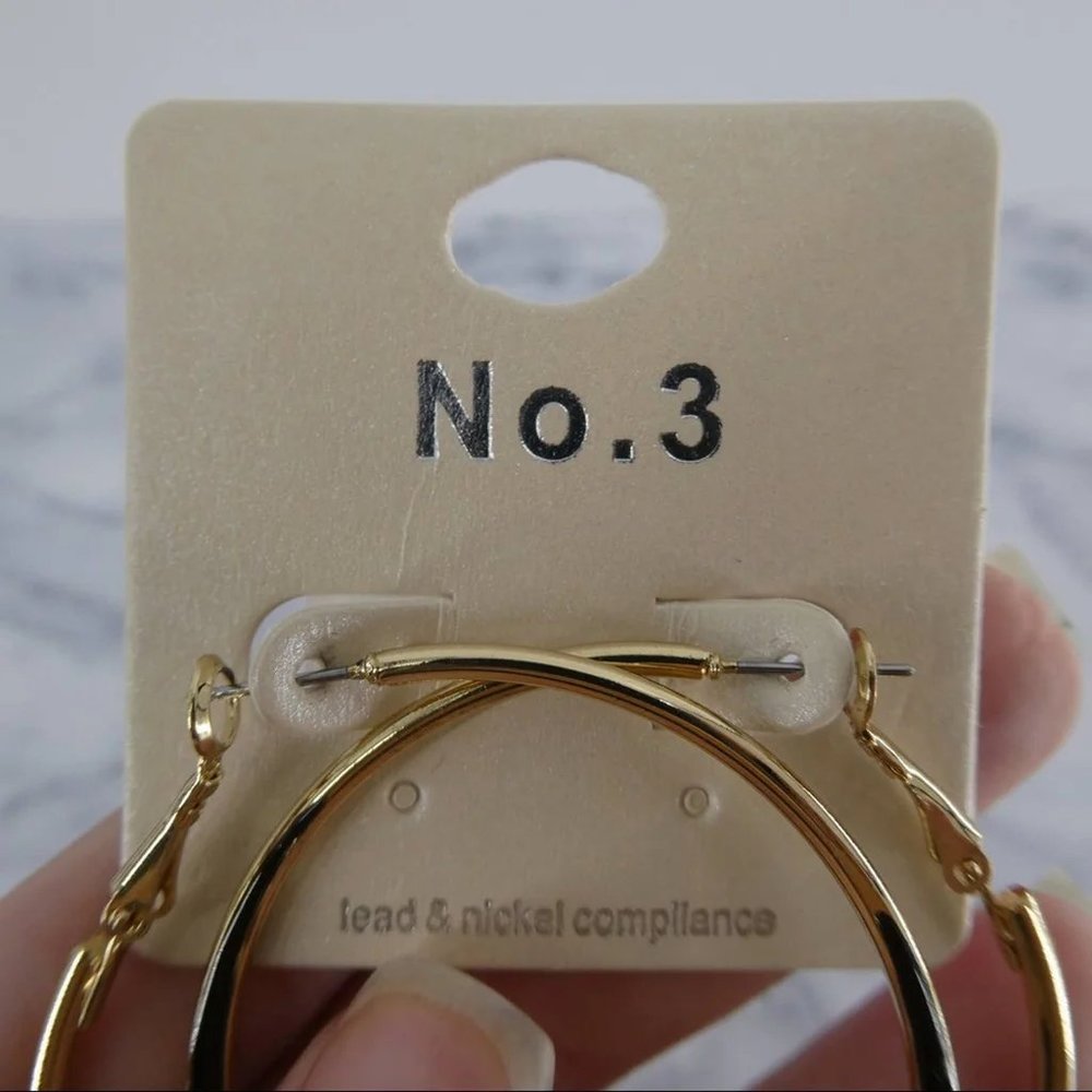 Sterling Silver Small Hoop Earring 8MM - Picture 4 of 5